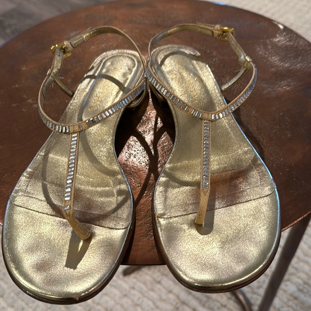 Valentino gold sandals. Size 38.